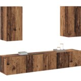  Set TV komoda s policom Zidne s pohranom s vratima 4 pcs Staro drvo 160 x 30 x 30 cm | shoptok.hr