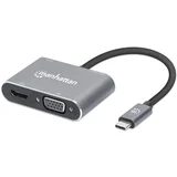 Adapter MANHATTANUSB-C to HDMI & VGA 4-in-1