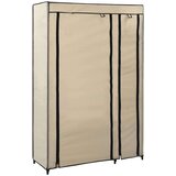 vidaXL zložljiva garderobna omara blago 110x45x175 cm krem | Shoptok.si