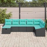  Sjedeća garnitura za vrt 8 kom. poliratan Crna 288,5 x 178,5 x 85 cm | Shoptok.si