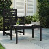 vidaXL Vrtni stol crni 82 5 x 50 5 x 45 cm od masivne borovine cijene