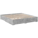  The Living Store Posteljni okvir s predali betonsko siv 180x200cm inženirski les - Posteljni Okvir, (21499856) | Shoptok.si