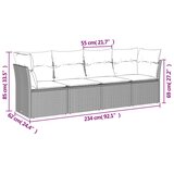  4-dijelni set vrtnih sofa s jastucima bež od poliratana | shoptok.hr