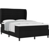 Box Spring postelja z vzmetnico Črna 140x200 cm Tkanina, (22052543) | Shoptok.si