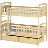 Molarem Home Drveni dječji krevet na kat Ignas s ladicom - svijetlo drvo - 200x90 cm - Bez madraca | shoptok.hr