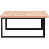  Zidna polica za umivaonik od čelika i masivne bukovine Smeđa 100 x 60 x 2.5 cm | Shoptok.si