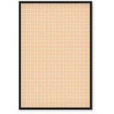  Slika - Waving Lines - Creamy Grid on a Noisy Pastel Background 40x60 U crnom drvenom okviru | shoptok.hr