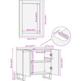 vidaXL Set namještaja za kupaonicu 2 pcs Bijela 62 x 33 x 58 cm | shoptok.hr