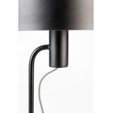 White Label Črna stoječa svetilka s kovinskim senčilom (višina 135 cm) Landon – | Shoptok.si