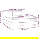  Krevet s oprugama i madracem crni 140 x 190 cm od tkanine | shoptok.hr