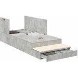  Krevet s ladicama Betonski sivi 100 cm Konstruirano drvo | shoptok.hr