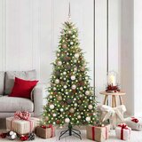 vidaXL Umetno Zložljivo Božično Drevo Zelena 180 cm PE in PVC | Shoptok.si