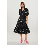 Monnari Woman's Dresses Dress With Interlaced Fabric Multi Black | shoptok.hr
