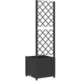 Vrtna žardinjera s rešetkom crna 40x40x136 cm PP | shoptok.hr