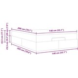  Konstrukcija postelje Kapučino 140 x 200 cm Umetna koža, (5000069809) | Shoptok.si