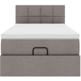 vidaXL Otomanski okvir kreveta s madraca smeđesivi 90x190cm tkanine | shoptok.hr