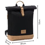Fillikid torba/nahrbtnik za mamo Rolltop Berlin, črn | Shoptok.si