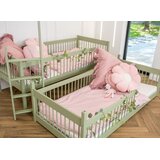 Molarem Home Drveni dječji krevet na kat Boston - olive - 200x90 - Bez madraca | shoptok.hr