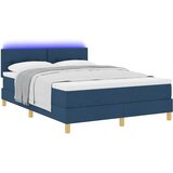  LED Box Spring Krevet s LED trakama Plava 140 x 200 cm tkanina | Eponuda.com
