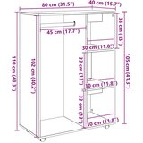  Ormar Staro drvo 80x40x110 cm Konstruirano drvo | shoptok.hr