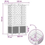  Dvignjeno ležišče s trellisom in streho Rjava 122 x 40 x 141 cm, (5000287883) | Shoptok.si