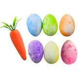  Easter Decorations In Basket Eggs Carrot Colorful 7pcs | Shoptok.si