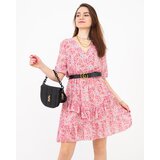 Resti Pink women's mini dress with patterns - Clothing | Shoptok.si