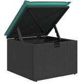  Vrtna garnitura - 8-dijelni set vrtnih sofa od poliratana s jastucima crni - Crna sa spremištem 8 | shoptok.hr