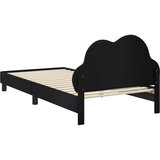  Krevetna konstrukcija s uzglavljem Crna 90 x 200 cm PU | shoptok.hr