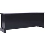 TV ormarić crni 108 x 30 x 40 cm od masivnog drva paulovnije | shoptok.hr