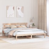 vidaXL okvir kreveta s uzglavljem 200x200 cm od masivne borovine | shoptok.hr