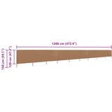  Vjetrobran s 9 panela od tkanine 1200 x 120 cm smeđe-sivi | Eponuda.com