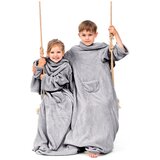 DecoKing Siva dječja deka s rukavima Lazykids Cijene