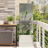 vidaXL Vrtni Sadič s Dekorativnom Pločom Srebrna 50 x 140 cm | shoptok.hr