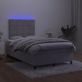  box spring s madracem LED svjetlosivi 120x190 cm tkanina | shoptok.hr