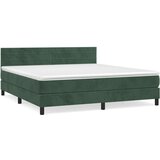  The Living Store Box spring postelja z vzmetnico temno zelena 180x200 cm žamet - Box Spring Postelja, (21492315) | Shoptok.si