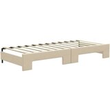  Izvlečna dnevna postelja s predali krem 80x200 cm bla | Shoptok.si