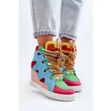 Kesi Women's Multicolor Leoppa wedge sneakers