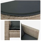  Vrtni kavč z blazino 8 pcs Svetlo siva in temno siva poli ratan, (5000285926) | Shoptok.si