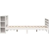 vidaXL Posteljni okvir brez vzmetnice bel 140x200 cm trdna borovina | Shoptok.si