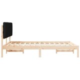 vidaXL Posteljni okvir z oblazinjenim vzglavjem Črna 140 x 200 cm | Shoptok.si