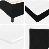 vidaXL Postelja s škrbino z vzmetnico Črna enojna Tkanina, (22083786) | Shoptok.si
