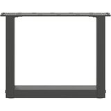  Noge za klub stolić U-oblik 2 kom antracit 40 x (30-31) cm čelik | shoptok.hr