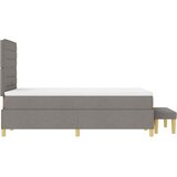  Krevet s opruga kutije Sivo-smeđa 200 x 120 cm tkanina | shoptok.hr