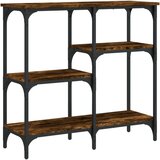 vidaXL Konzolna mizica dimljen hrast 80x29x75 cm inženirski les | Shoptok.si