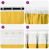  Zavjese za blackout s prstenovima 2 pcs Žuta 140 x 140 cm | shoptok.hr