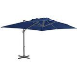 vidaXL Previsni senčnik z aluminijastim drogom 4x3 m sinje moder | Shoptok.si