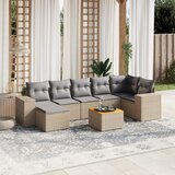  8-dijelni set vrtnih sofa od poliratana s jastucima bež | shoptok.hr