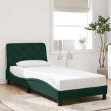  Okvir kreveta s LED-om bez madraca tamnozeleni 90x190 cm baršunasti | shoptok.hr