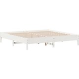  Okvir kreveta bez madraca bijeli 180x200 cm od masivne borovine | shoptok.hr